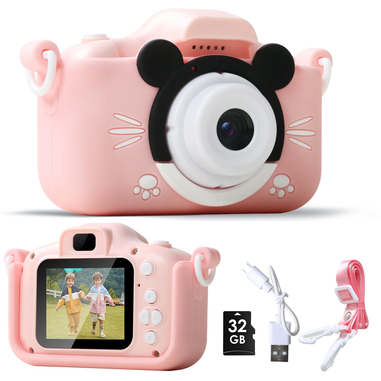 Kids Camera Toddler Toys for Girls Boys Aged 3-12, Kids Digital Video Camera, 3-12 Year Old Girls Boys Christmas Birthday Gifts Toys Kid Camera