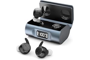 URORU Hearing Aids for Seniors, Hearing Aid Rechargeable with Noise Cancellation Adults, senior Invisible Hearing Amplifier With Portable Charging Case Premium Comfort Design and Nearly Invisible(Black)