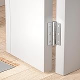 Bwintech 3 Pairs 75 x 50 x 2.0mm Satin Chrome Brushed Hinge Fire Door view 6