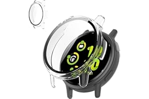 Kimiyaki for Garmin vivoactive 5 Screen Protector Case [Full Coverage], Hard PC Bumper All-Around Protective Accessories for Garmin vivoactive 5 Built-in Tempered Glass Film