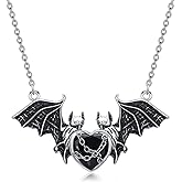 Cargari Skull/Cat/Ghost/Bat/Spider/Pumpkin Necklace, 925 Sterling Silver Halloween Necklace for Women men, Birthday Christmas Jewelry Gift