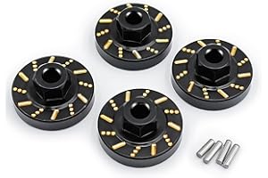 QUPA AM STORE RC Brass Wheel Hex Hub Extension Adapter Spacer for 1/24 1/18 RC Crawler Car Axial SCX24 TRX4M Upgrade
