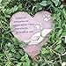 Dog Pet Memorial Stones, Engraved Memorial Small Heart Garden Decoration Stone, Garden Stepping Stone - Pet Footprint, for Garden Decor Dog or Cat, Garden Backyard Marker Pets Grave Tombstone