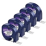 5 X Plastic Transparent Label Maker Tape