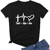 ROSEPARK Womens Graphic Cute Cotton Funny T Shirt Tees Gift Ideas