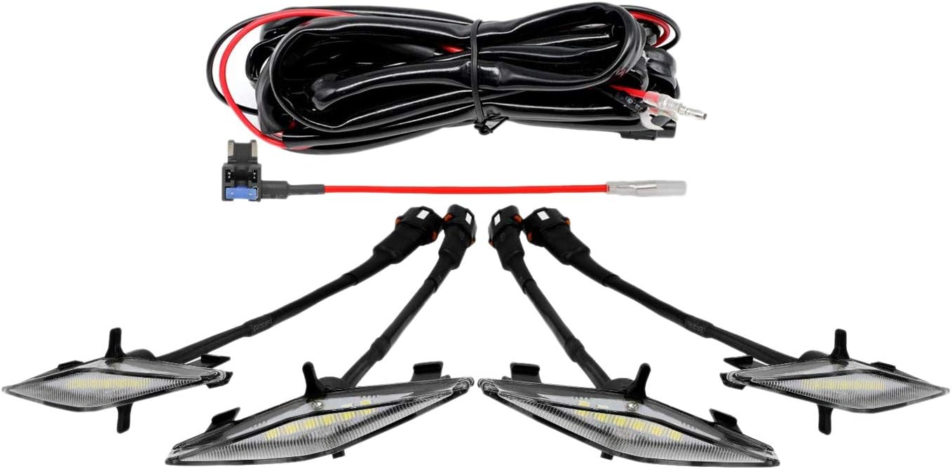 Monland 4 PCS Led Amber Lights for 4Runner TRD Pro 2014-2019 Grille, Including SR5, TRD Off-Road, Limited, TRD Pro White Shell