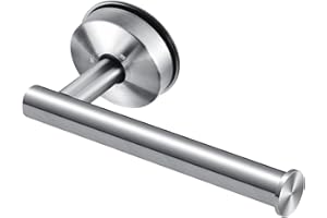 JOMOLA Suction Cup Toilet Paper Holder Bathroom Tissue Paper Stainless Steel Holder Toilet Paper Roll Dispenser Brushed Finis
