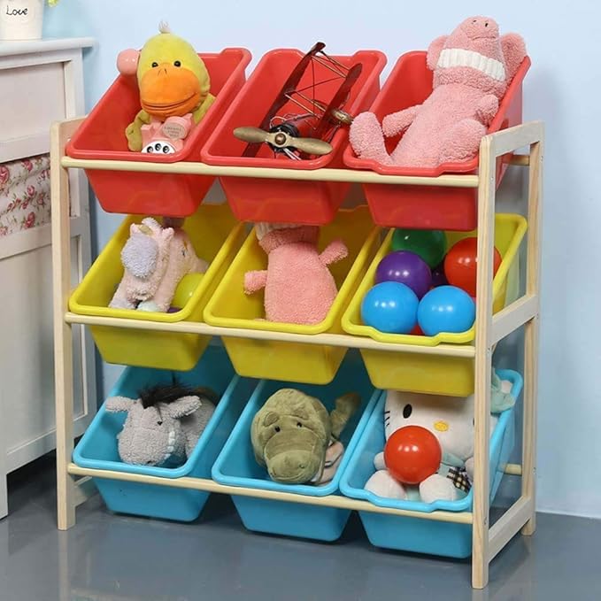 DXQDXQ Belleza Estantería para Juguetes Infantil 3 Niveles Organizador