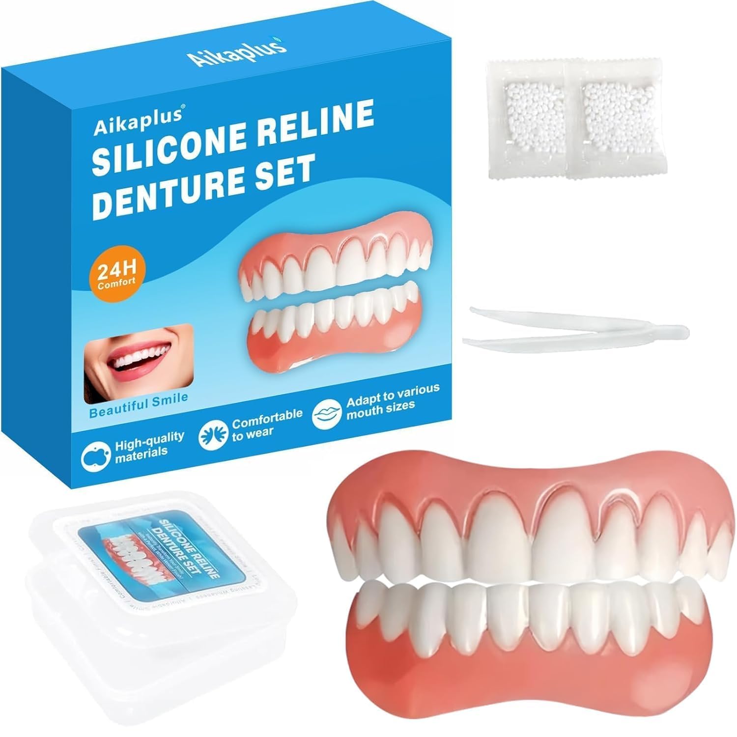 Photo 1 of Moldable False Teeth - Silicone Dentures - Men and Veneers Teeth for Women -