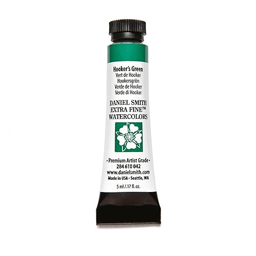 Daniel Smith Extra Fine Watercolor Paint, 5ml Tube, Hooker's Green, 284610042