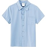 MoFiz Boys Short Sleeve Button Down Shirts Collared Beach Shirt