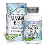 Best Omega 3 Fish Oil Pills/Supplements with 1060mg EPA + DHA, Premium Sustainable Alaskan Source - 60 softgels