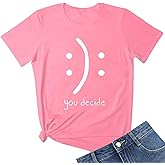 BLACKMYTH Women's T-Shirts Cotton Funny Graphic Design Casual Short Sleeve Top Tees