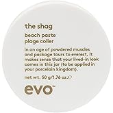 EVO The Shag Beach Texture Styling Paste for All Hair Types, 1.76 oz | Beachy lived-in look, touchable pliable hold, adds volume, reworkable all day, with kaolin and coconut oil, vegan formula