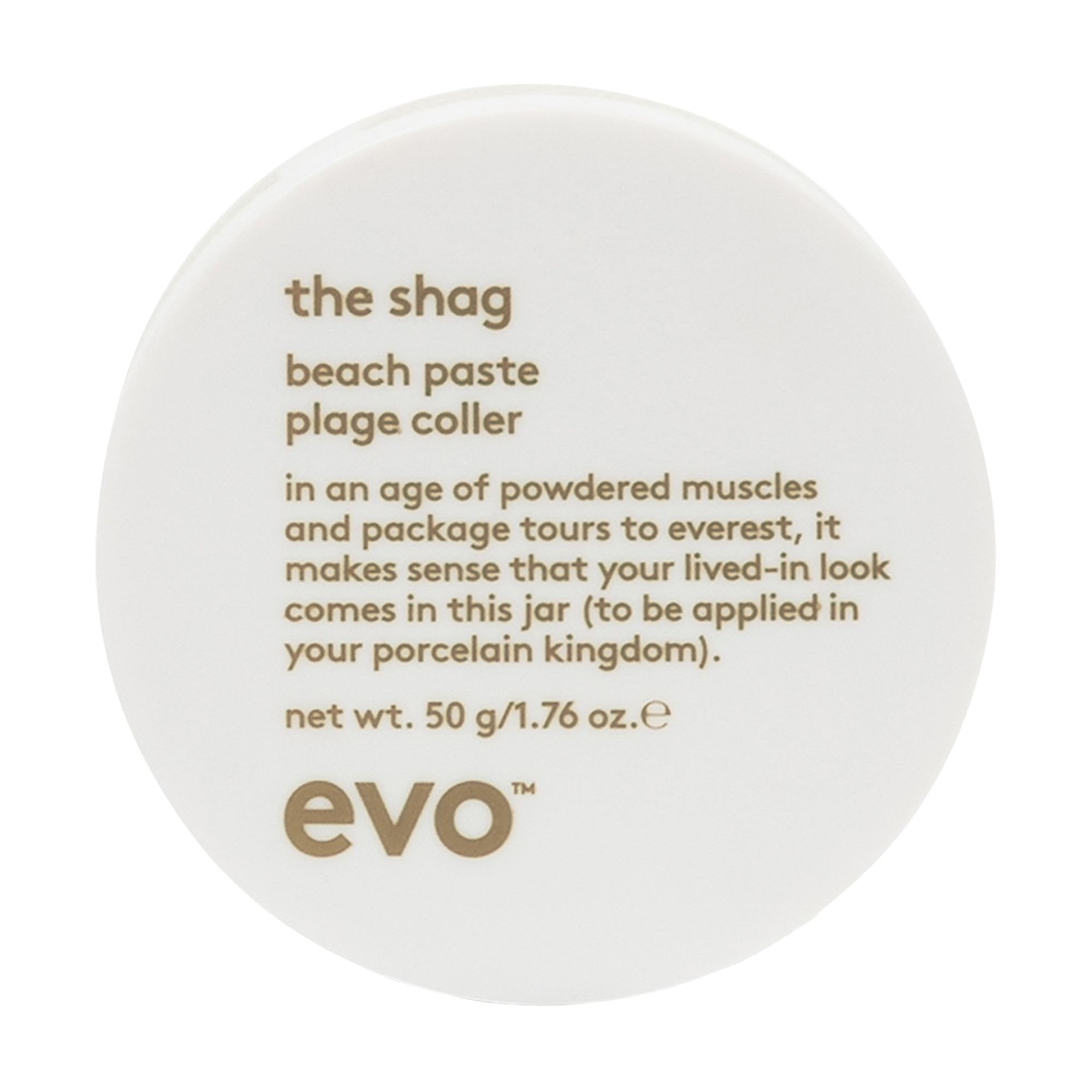 Evo The Shag Beach Hair Styling Paste for All Hair Types - Volumising & Matte Finish Hair Texturiser - 50g