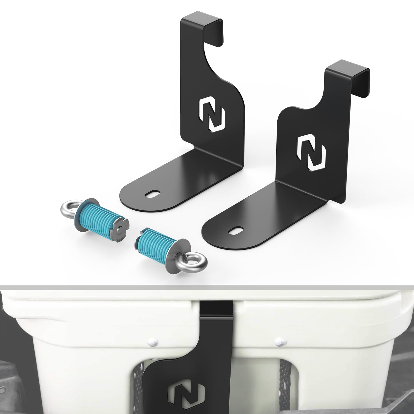 Photo 1 of NICECNC Cooler Mounts for Yeti 35 Cooler Compatible with Polaris RZR XP 1000 EPS 2015-2021 RZR XP 4 1000 EPS 2015-2021, Black