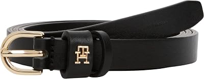 Cinturón Mujer Essential Effortless 1,5 cm estrecho, Negro (Black), 70 cm