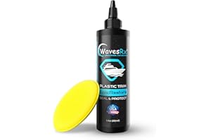 WAVESRX EpicRestore Marine Trim Restorer & Vinyl Protectant | Plastic Restorer for Boats & PWC | Ceramic Coating UV Protection & Boat Cleaner | Boat Cleaning Supplies | Boat Vinyl Cleaner – 8.4 fl oz