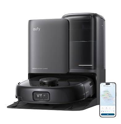 eufy Robot Vacuum E25, 20,000 Pa Turbo Suction,Roller Mop with HydroJet System, All-in-One Robot Vacuum and Mop Combo, Edge-to-Corner Cleaning, Zero-Tangle Design, AI Obstacle Avoidance (Upgraded)