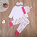 MA&BABY Newborn Infant Baby Boy Girl Famliy Saying Romper+ Pants+Headband+Hats Outfits (A~White, 0-6 Months)