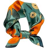 MEISEE Mulberry Silk Scarfs Women Small Square Scarf 21" x 21" Breathable Lightweight Neckerchief Headscarf