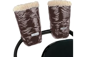 7 A.M. 7AM Enfant Stroller Warmmuffs Gloves - Anti-Freeze Stroller Mittens for Handlebars, Water Repellent Hand Warmer Muff for Cold Weather, Plush Lined Stroller Warmmuffs | Winter Stroller Accessories