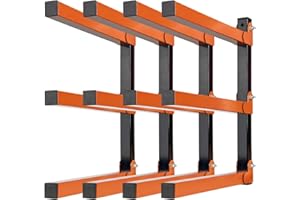 ORIGLE Lumber Storage Rack, Lumber Rack Wall Mount, Heavy Duty Wood Storage Racks with 6-Level System, 720 LB Sturdy Garage W