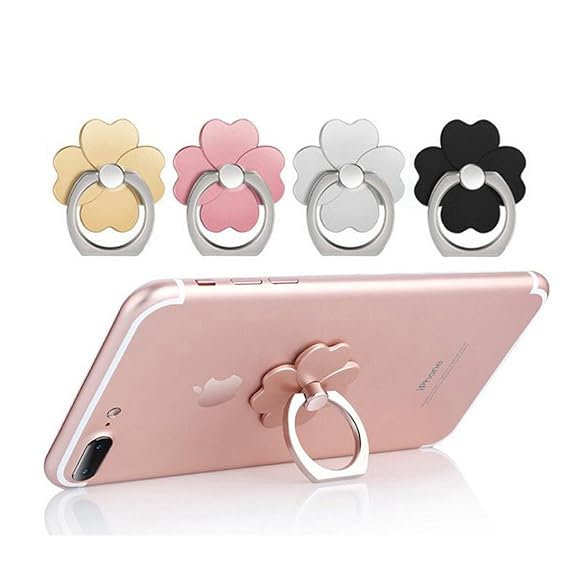 EROSPA® Ring-Fingerhalterung für Smartphone Handy Tablets - Haltegriff - Ringhalter gleichzeitig Tisch-Ständer - 360° drehbar