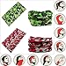 VANCROWN Headwear Head Wrap Sport Headband Sweatband 220 Patterns Magic Scarf 12PCS & 6PCS 12 in 1 (12PCS.Camouflage 4)