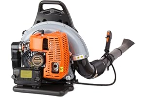 HASANEN Backpack Gas Powered Leaf Blower, Commercial 2.7kW 850CFM 63CC 4.3HP 2-Stroke Powerful Lightweight Gasoline Grass Lawn Blower with Harness Air-Cooled & 1.8L Fuel Tank for Yard Lawn Care, Snow Removal