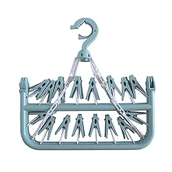 alladaga Clothes Drying Hanger with 32 Clips and