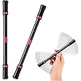 Outus 2 Pieces Spinning Pen Rolling Finger Rotating Gaming Trick Pen Mod with Tutorial No Refill Stress Releasing Brain Training Toys for Adults Office Supplies(Black and Red)