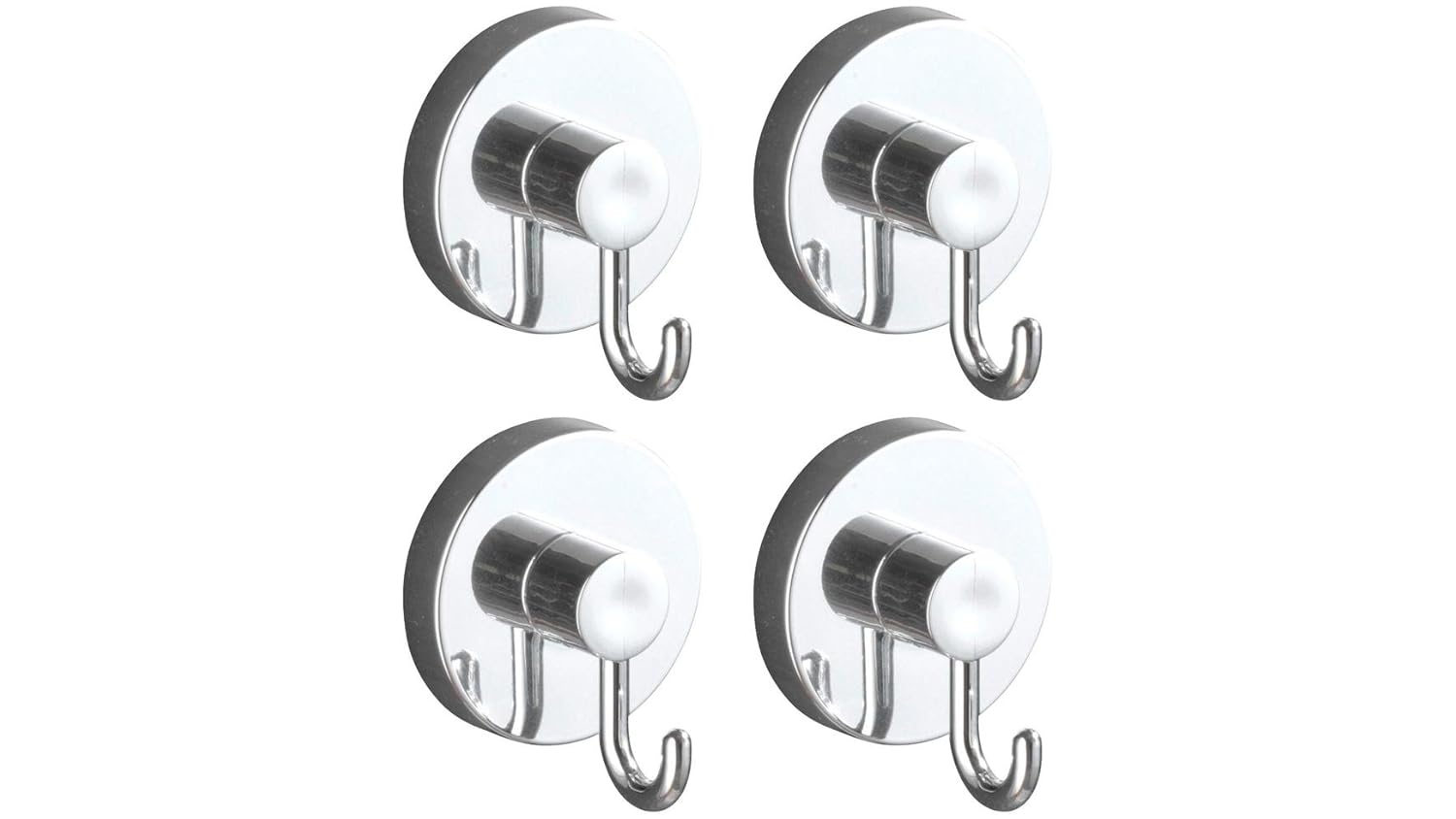 Wenko VacuumLoc Wall Hooks, Set of 4, attach without drilling 5 x 6 x 6.7 CM Amazon.co.uk