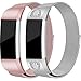For Fitbit Charge 2 Bands, Stainless Steel Milanese Loop Metal Charge 2 Bands Replacement Accessories with Unique Magnet Lock, Small, Large