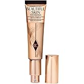 Charlotte Tilbury Beautiful Skin Medium Coverage Hydrating Foundation - Buildable Liquid Makeup for Instant Glow, Plumping Hydration & Lasting Skincare Benefits