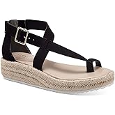 Alfani Womens Moira Ankle Strap Wedge Heel Espadrilles Black 8.5 Medium (B,M)