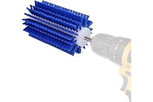 GHWMYD Livestock Scratching Mini Roto Drill Brush Attachment For Horse Sheep Goat Pig Grooming, Relieve Itching on the Back, Remove Harmful Parasites/Dead Skin/Shedding Hair, 5/18Inch Shank, Blue