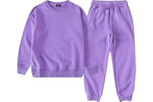 amropi Boy's Hoodie Tracksuit Set Pullover Sweatshirt Jogging Pants 2 Pieces Sweatsuit for Age 3-12 Years