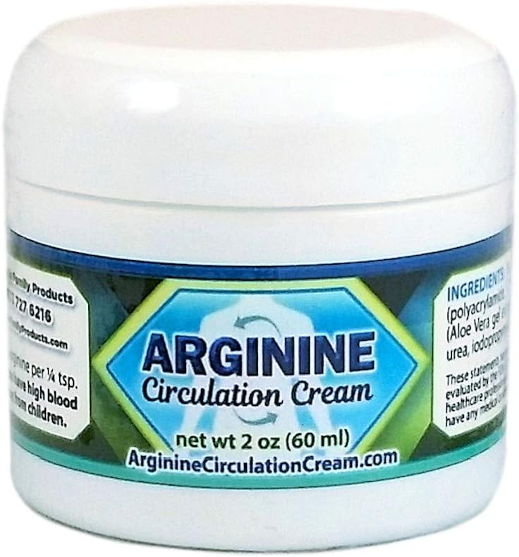 Arginine Circulation Cream With Menthol And L Arginine - Neuropathy Pain Relief - Lotion Supports Improved Circulation to Hands, Legs and Feet (2 Ounces)