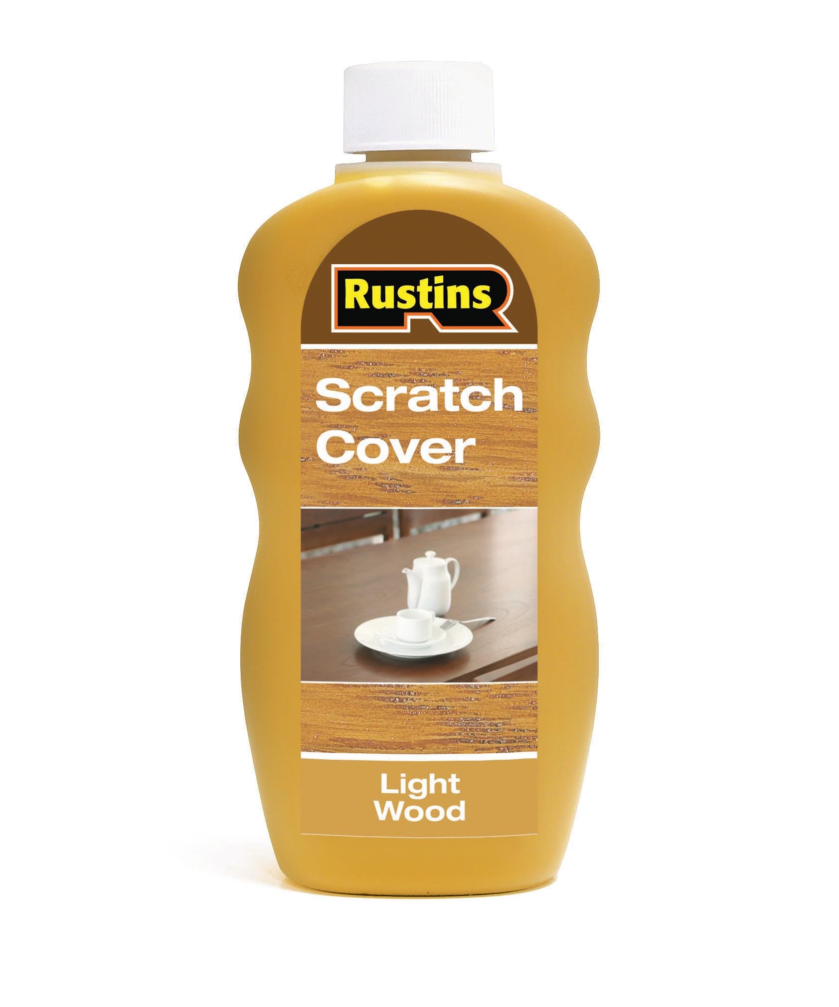 Rustins Scratch Cover Light – Conceal Surface Scratches on Light-Toned Wood Furniture -Easy-to-Use Liquid Polish for Restoring and Protecting Wooden Surfaces -300ml
