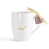 HOME SMILE Mother's Day Gifts for Nana Mug with Handle-Nana Gifts from Grandkids Birthday Christmas,Engraved Tea Cup Novelty Coffee Cup for Office Work,12 oz Ceramic