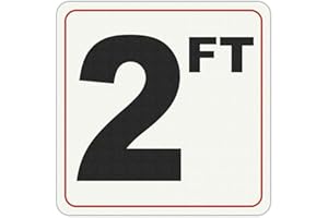 AQUATIC TECHNOLOGY Adhesive Pool Depth Markers for Pool and Spas Feet (2 FT)