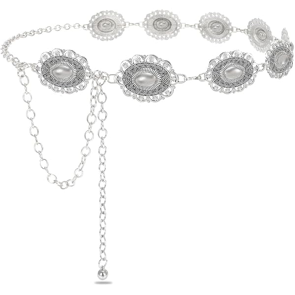 Arocooy Silver Waist Chain Y2K Butterfly Chain Belt Alloy  display picture 1