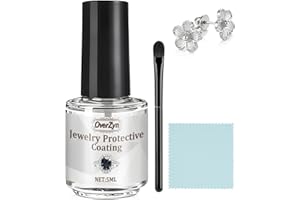 OverZyn Jewelry Sealant, Jewelry Protective Coating Form A Protective Barrier Against Wear and Oxidation Long-Lasting Protection for Earrings Studs Necklaces Rings, 5ml Transparent