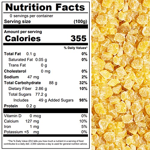 Presto Sales Crystallized Ginger Pieces 48 oz Unsulphured Dried