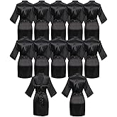 goodmansam 12 Pcs Silky Satin Kimono Robes Bride Bridesmaid Bathrobe for Women Short Sleepwear for Wedding Birthday Party
