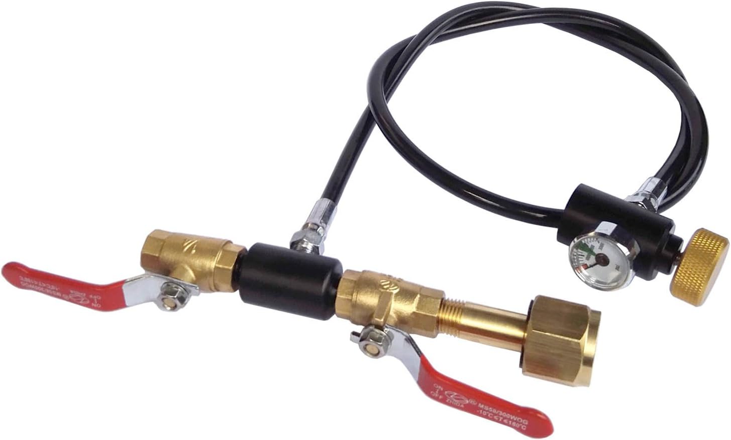 36" Dual Valve Co2 Fill Station for Filling Soda Tank with