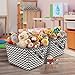 Sorbus Storage Basket Bins, Tapered Chevron Fabric Baskets for Household Essentials, Foldable & Portable for Nursery, Closet, Car, and More