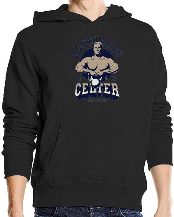 Bodybuilding Center Fit Bodybuilder Unisex Pullover Hooded Sweater