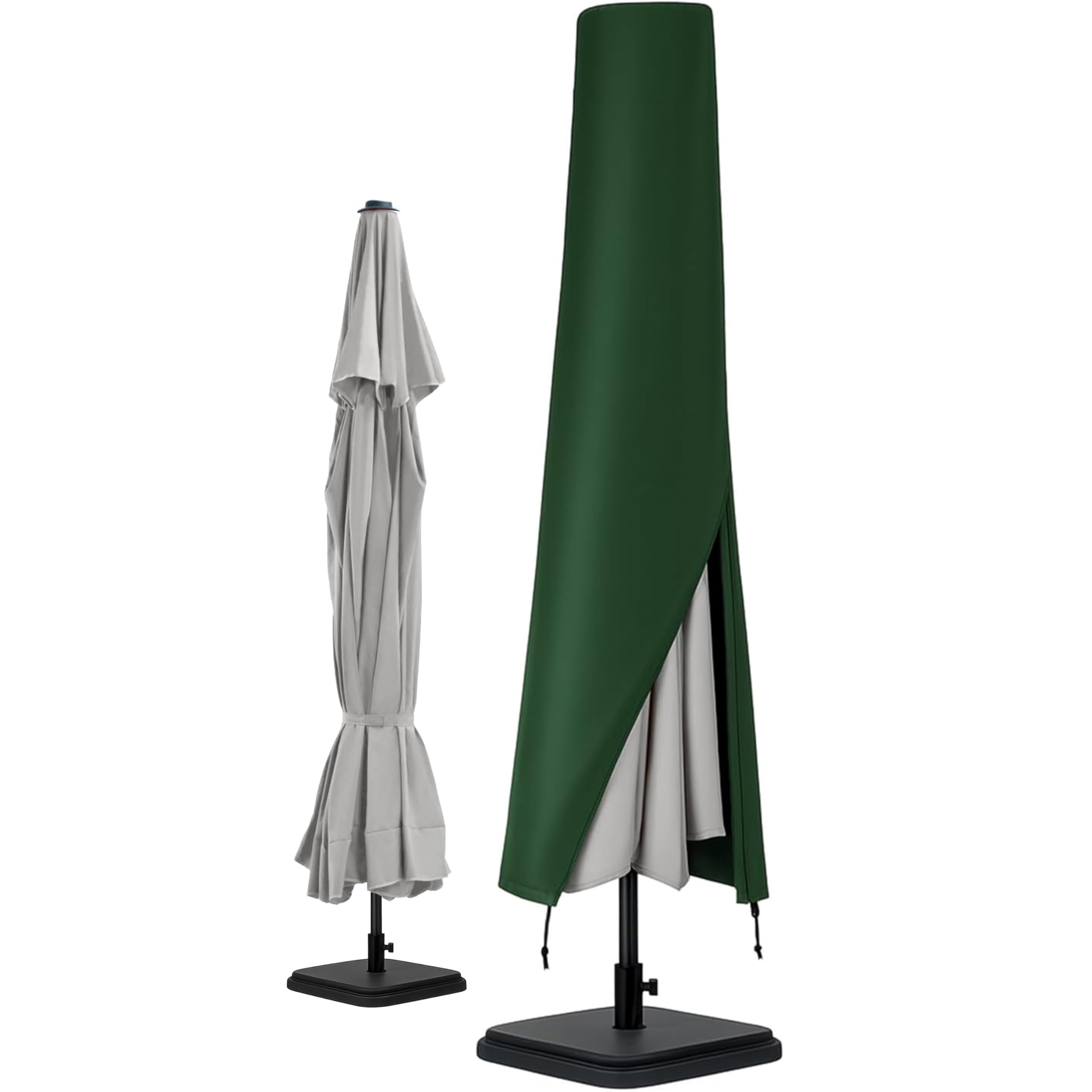 Parasol Covers Waterproof with Zipper (170 * 25 * 50 cm) - Parasol Covers Heavy Duty for Garden and Outdoor - Rip Proof, UV Protection and Weather Resistant Parasol Cover for Garden Umbrella (Green)
